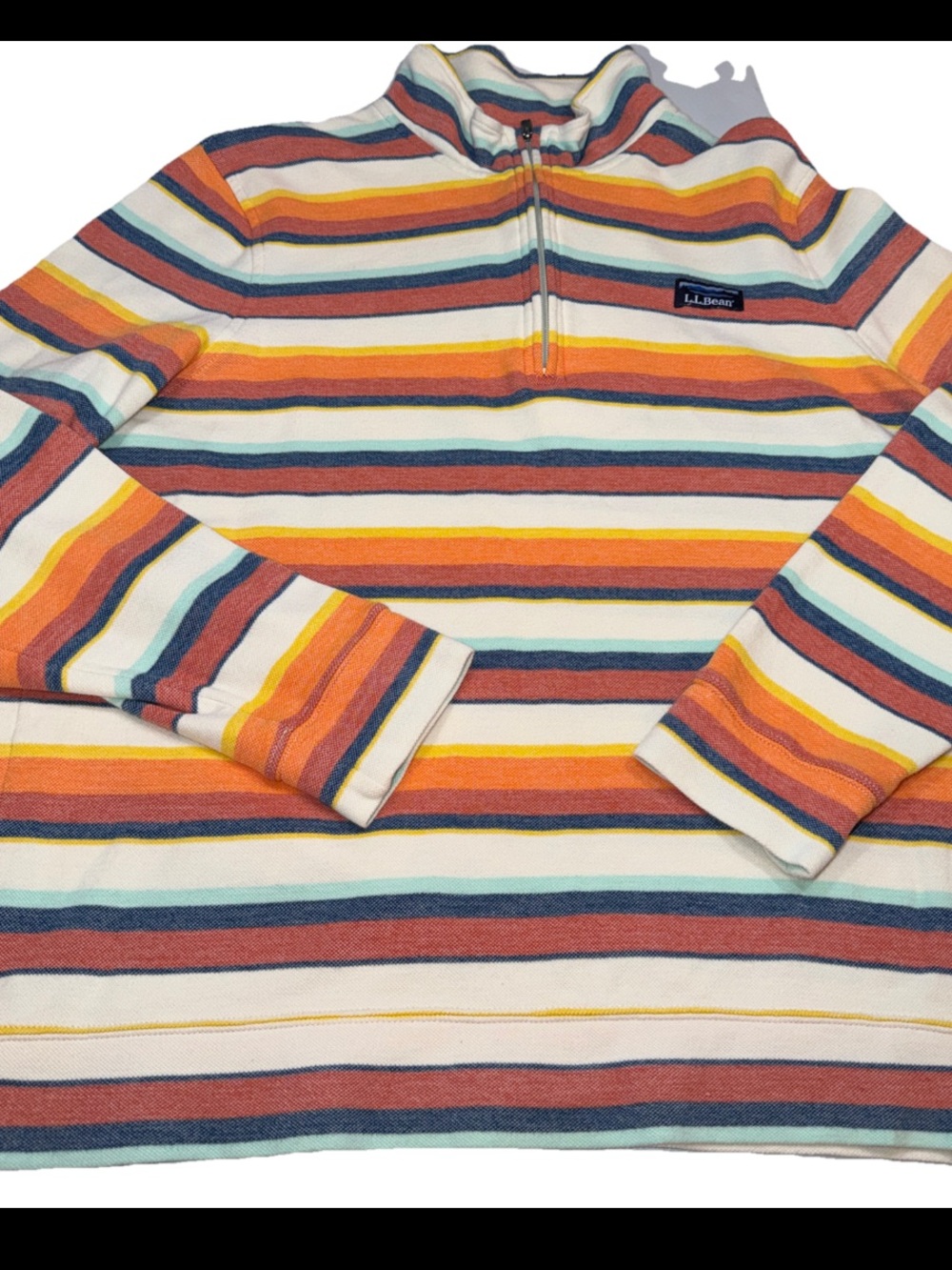 LL Bean Comfort Stretch Performance Sweatshirt Men’s XL Multi Pique Quarter Zip